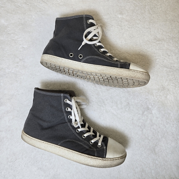 Groundies Barefoot High Top Sneakers US 8 EU 39 Lace Up Shoes Gray - Picture 3 of 8